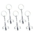thumbnail image 6 of WHAMVOX Zinc Alloy Key Charms 5Pcs Silver Airplane Model for Bag Hanging Decor and Keychains, 6 of 8