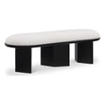 thumbnail image 1 of Meridian Furniture Wilshire Cream Boucle Fabric Bench, 1 of 15