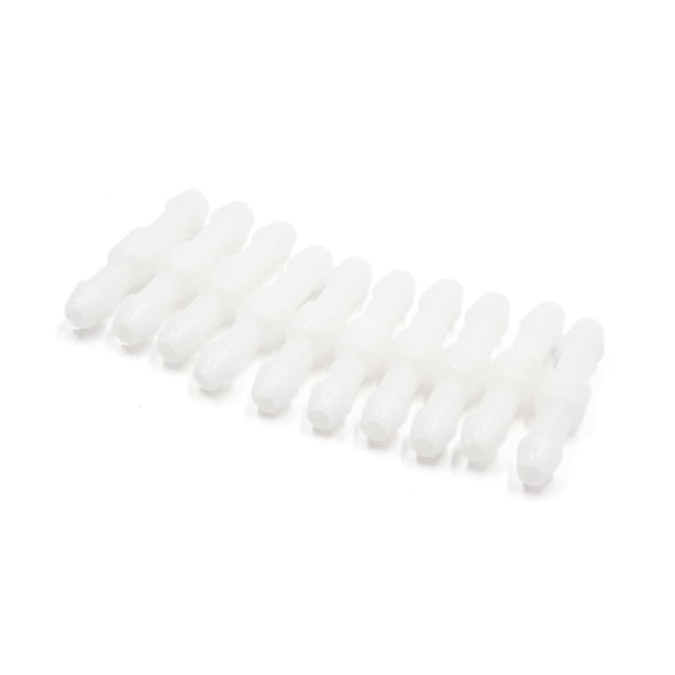10 Uds. Conector de aire y agua de tubo de manguera recto blanco de plástico para coche