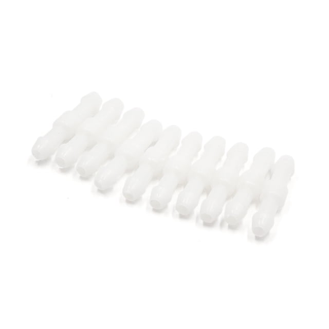 10 Uds. Conector de aire y agua de tubo de manguera recto blanco de plástico para coche