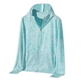 thumbnail image 2 of DDAPJ pyju Women's UPF 50+ Sun Protection Jacket Ice Silk Cooling Hooded Sun Shirt Outdoor Performance Hiking Athletic Jackets Light Blue M, 2 of 3