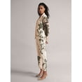 thumbnail image 3 of Zaccai Women's Cream Organza Floral Regular Co-ord Set, 3 of 6