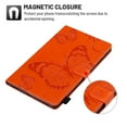 thumbnail image 3 of Dteck Folio Case for Samsung Galaxy Tab S6 Lite 10.4-inch 2020 SM-P610 P615, Embossed Butterfly PU Leather Folio Stand Case with Card Holders Cover, Orange Butterfly, 3 of 6
