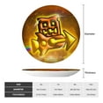 thumbnail image 4 of Lsque Geometry Dash Pattern Ceramic Decorative Plate Decorative Plates with Display Stand Personalized Porcelain Plate Ceramic Ornaments for Wall Hanging Decoration-7in, 4 of 6