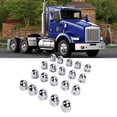 thumbnail image 1 of Lug Nut Covers, 33mm Bullet Flanged ABS Chrome Anti Rust Push On Nut Cover Cap Easy Installation for Trucks Trailers, 1 of 7