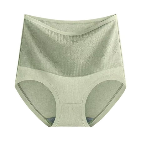 Green X-Large WomenS Thickening and Fleecing Thong Lot Large Thermal Underwear Cotton High Thigh Chafing Waists Underwear for Women Plus Size Silk Pantiess