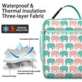 thumbnail image 2 of Elephant Insulated Lunch Box Teen Reusable Lunch Tote Bag with Water Bottle Holder Lunchbox Office Travel, 2 of 6