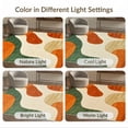 thumbnail image 7 of ODIKA 6'x9' Ultra-Soft Area Rug, Orange Swirl Burnt Abstract Wavy Groovy Blocks Decorative Creamy None Washable, Bare feet friendly, Silk-Touch for Guest Room, Bedroom, 7 of 7