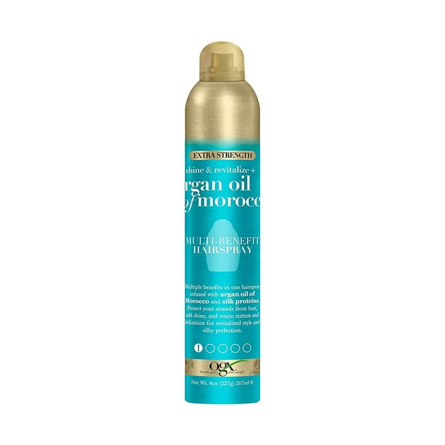 Laca para el cabello OGX Revitalize + Argan Shine Heat Protect 240 ml