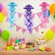 thumbnail image 5 of 3 Pcs Mermaid Birthday Party Decorations Paper Honeycomb Paper Jellyfish Lantern Gift, 5 of 5
