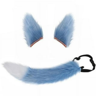Zhaomeidaxi 1 Set Soft Touch Cosplay Fox Tail and Clip Ears Kit Halloween Costume  Accessories Toys Carnival Gift 