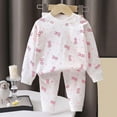 thumbnail image 2 of TOWED22 Boys Clothes Boy Outfits 2-Piece Long Sleeve Sweatshirt Tops and Pants Fall Winter Outfits Set Size:4-5 Y,Color:Pink, 2 of 5
