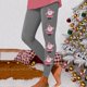 thumbnail image 1 of MKLEKYY Leggings de compresión para mujer Leggings para mujer Leggings de entrenamiento Pantalones con estampado navideño de bloques de color Leggings suaves y elásticos 3614, 1 of 4