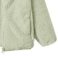thumbnail image 6 of Ruyang Girls Sherpa Fleece Jacket Kids Mock Neck Zip Up Fuzzy Coat Fall Winter Warm Soft Cozy Long Sleeve Furry Outwear, 6 of 7