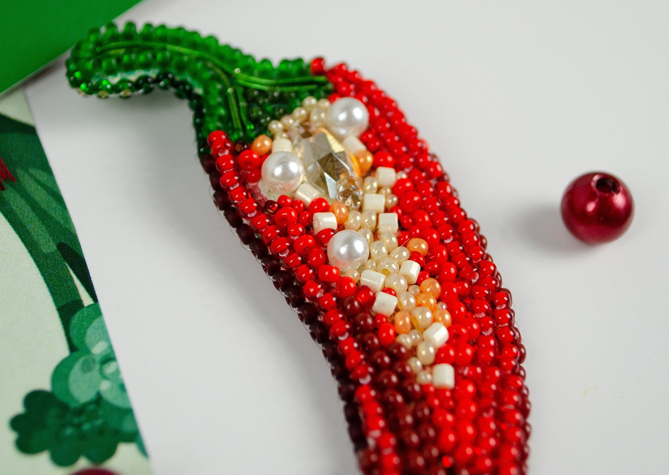 Bead Embroidery Decoration Kit - Hot pepper AD-233