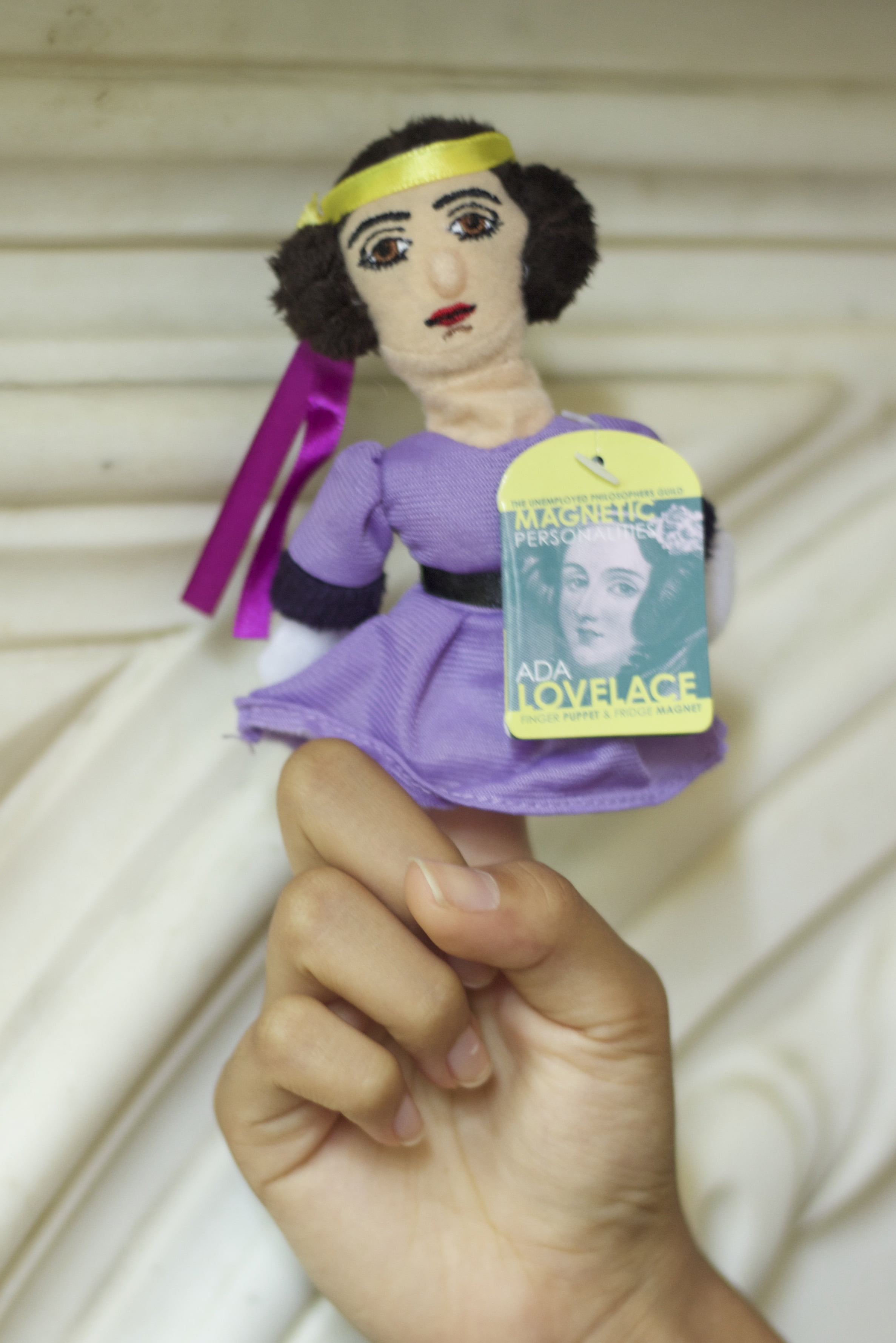 Ada Lovelace Finger Puppet and Refrigerator Magnet for Kids and Adults
