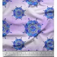 thumbnail image 1 of Soimoi Polyester Crepe Fabric Mandala Kaleidoscope Print Fabric by The Yard 42 Inch Wide, 1 of 1
