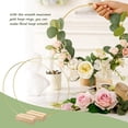 thumbnail image 3 of 4 PCS 12 Inch Metal Floral Hoop Centerpiece for Table, Metal Wreath Ring with 4 PCS Wood Place Card Holders for DIY, 3 of 7