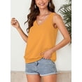 thumbnail image 3 of Womens V Neck Casual Tank Tops Fit Sleeveless Summer Tops Shirts Blouses, 3 of 5