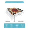 thumbnail image 5 of Burnt Orange Green Full Size Down Alternative Comforter, Lightweight Comforter Quilt Bedding Set with Pillow Shams Vintage Abstract Flowers All Seasons Bed Comforter Duvet Insert 78"x90", 5 of 7