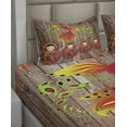 thumbnail image 2 of Ambesonne Ethnic Fitted & Top Sheet Set with Shams, Folkloric Characters Print, Multicolor, 2 of 4