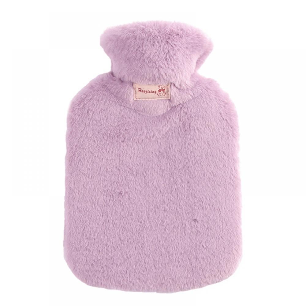 Hot Water Bottle with Fleece Cover Winter Rubber Hot Water Bag for