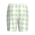 thumbnail image 4 of Picia Green Checkboard Pajama Shorts for Men, Men's Pajama Bottoms, Sleepwear,Short Pajama Pants-X-Large, 4 of 9