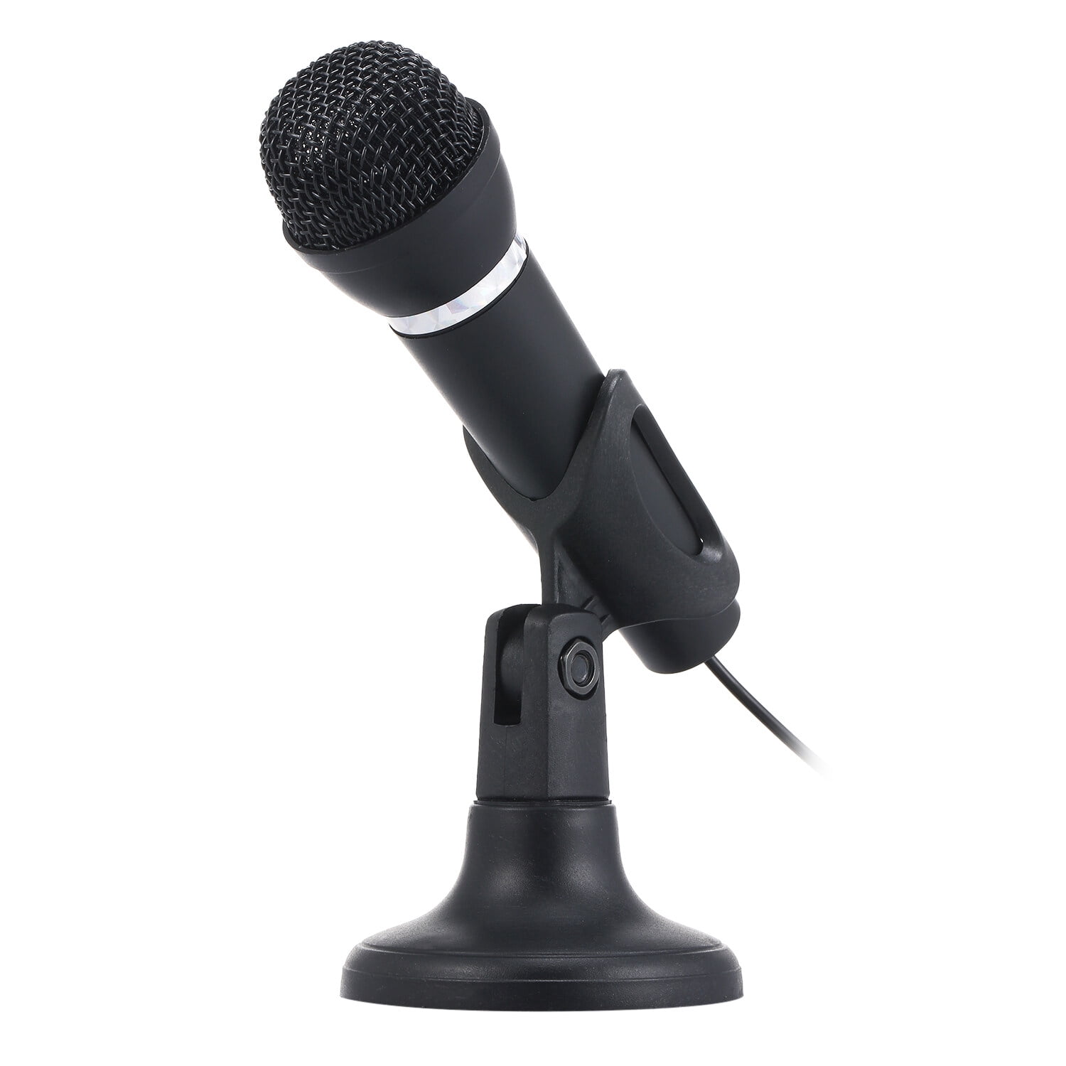 Mini Microphone with Stand 3.5mm Jack Desk Microphone for Computer Gaming Recording Chatting Singing Meeting