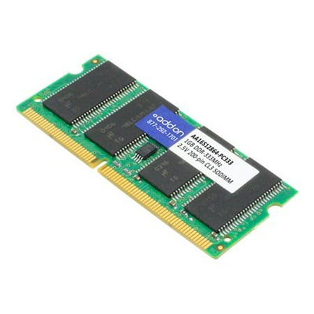 AddOn 1GB Industry Standard DDR-333MHz SODIMM - DDR - module - 1 GB - SO-DIMM 200-pin - 333 MHz / PC2700 - 2.5 V - unbuffered - non-ECC