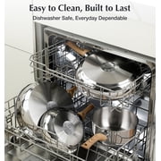 Koch Systeme CS 12 Piece Stainless Steel Coowkare Set with Cool-Touch Bakelite Handle, Professional 18/10 Pots and Pans Set, Dishwasher Safe