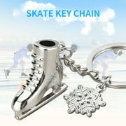 Kripyery Ice Skates Key Chain 2022 Olympic Winter Games Small Memorial Souvenir Snowflake Key Rings for Gift