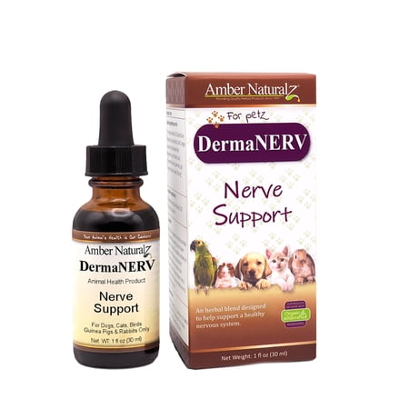 Amber NaturalZ DermaNERV for Pets | For Nerve, Behavior, & Neurological Support | 1oz