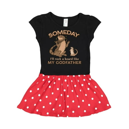 

Inktastic Someday I ll Rock A Beard Like My Godfather-Bearded Dragons Gift Toddler Girl Dress