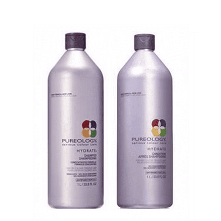 Pureology Hydrate Shampoo & Conditioner Liter Duo Set, 33.8
