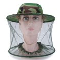 thumbnail image 4 of Paquete de 2 camuflaje apicultura apicultor antimosquitos abeja insecto mosca máscara gorra sombrero con red para la cabeza equipo de protección facial, 4 of 5
