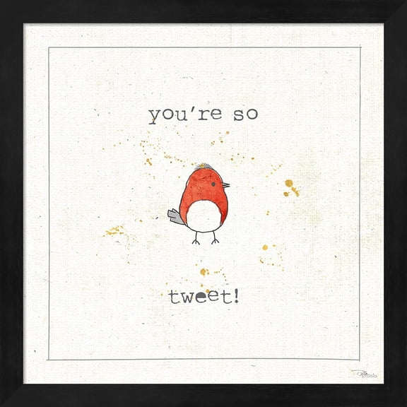 Lil Tweeties I by Pela Studio, Framed Wall Art, 13.25W x 13.25H