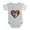 Heather Gray, variant on CafePress - Wolf Heart - Cute Infant Baby Football Bodysuit