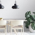 thumbnail image 3 of Walplus Peel and Stick Backsplash Classic Hexa Premium White 3D Tile Decals 8 Sheets 11" x 8", 3 of 7