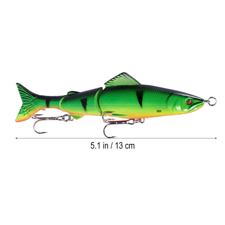 13cm Lifelike Plastic Fishing Lures Bass Colorful Crankbait Kit Saltwater  freshwater Fishing Topwater Fishing Tackle Hooks (6)