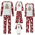 thumbnail image 7 of Mifsaly Matching Christmas Pajamas for Family Loose Pjs 2 Piece Homewear Sets Xmas Tree Print Long Sleeve Pullover Sleepwear Baggy Wide Leg Plaid Pants 2025 Holiday Festival Loungewear Funny Gifts, 7 of 7