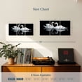 thumbnail image 4 of Elephant Stock Swans In Love Wall Art - Horizontal Multi Panel Canvas - Living Room Wall Decor - Animal Multi Panel - Black And Gray Decor - 26" x 12", 4 of 8