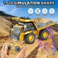 thumbnail image 3 of Excavator Toys for Boys,DFITO Remote Control Excavator Construction Toys Tractor, ,1:24 Scale Model,Digger Toys Gifts for Boys 4 5 6 7 8 9 10 (Dump Truck), 3 of 6