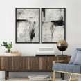 thumbnail image 4 of IDEA4WALL Framed Canvas Print Wall Art Set Grey & Black Abstract Shape Illustrations Modern Art Decorative Bohemian Chic Artwork for Living Room, Bedroom, Office - Black 24"x36"x3, 4 of 5