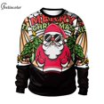 thumbnail image 2 of Sudadera con capucha para hombre, suéter con cuello redondo, estampado 3D de Papá Noel, ropa de otoño e invierno, 2 of 4
