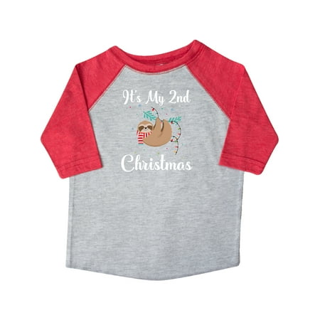

Inktastic 2nd Christmas Sloth Outfit Gift Toddler Boy or Toddler Girl T-Shirt