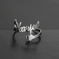 thumbnail image 5 of EOEMY Dainty Personalized Custom Name Ring Adjustable Women Jewelry Gift Box, 5 of 9