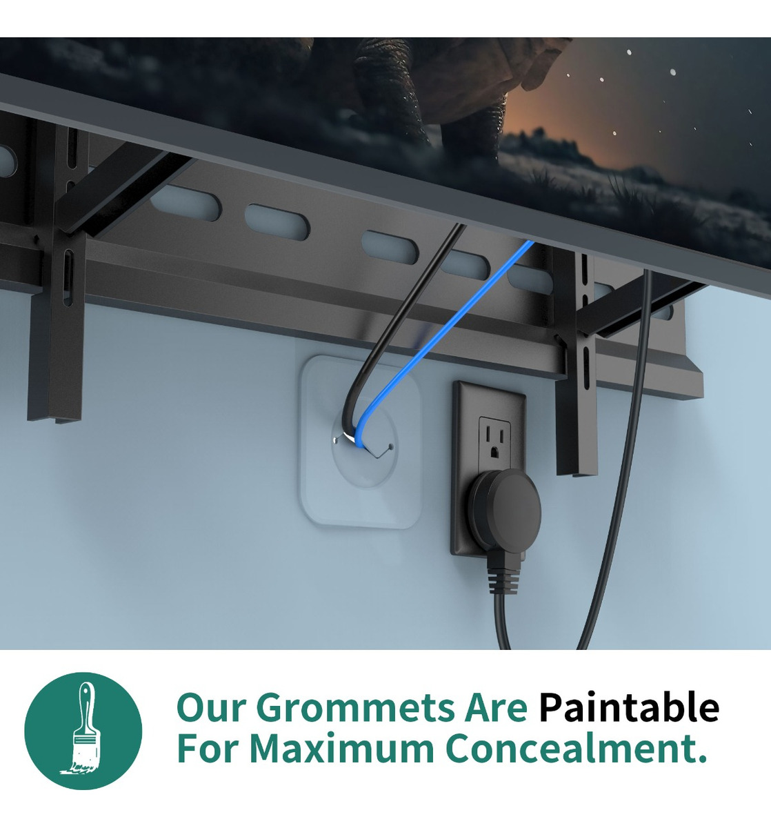 Sportlink Wall Mounted TV Cord Hider Cable Management Kit photo 4