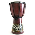 thumbnail image 3 of Wood Painted Djembe Drum, 12" High, 3 of 3