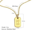 thumbnail image 2 of PAURO Angel Number Necklaces for Women Square Digital Bar Pendant 11 11 Chain Gold Plated Stainless Steel Dainty Simple Cool Statement Personalized Jewelry Gold, 2 of 6