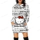 thumbnail image 3 of Vestido con capucha para mujer Primavera Otoño 2024 Sudadera con capucha de manga larga con estampado 3D de HELLO KITTY Sudadera con capucha informal de corte entallado para Navidad para mujer Y2K, 3 of 5